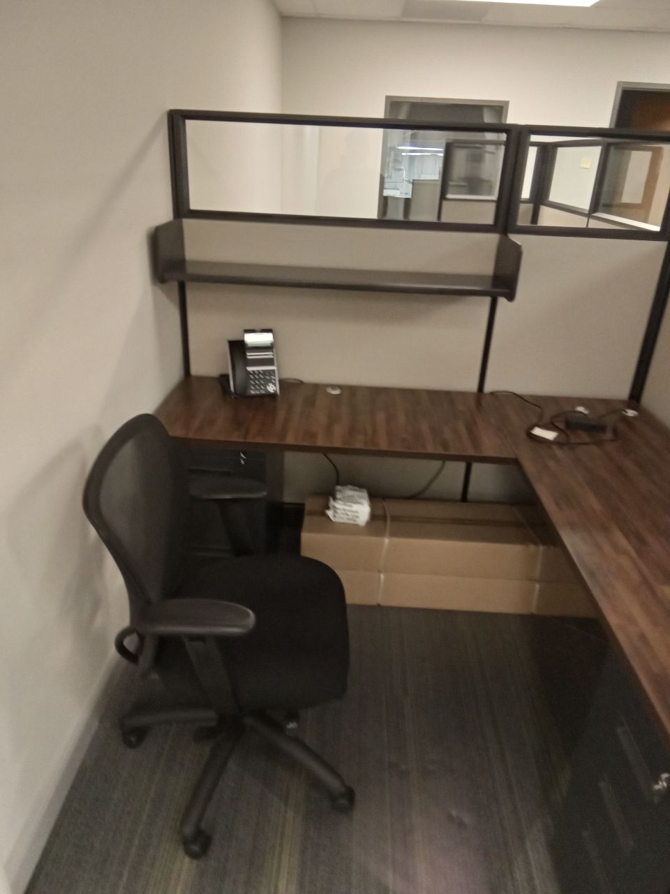 Custom shelf installation progress