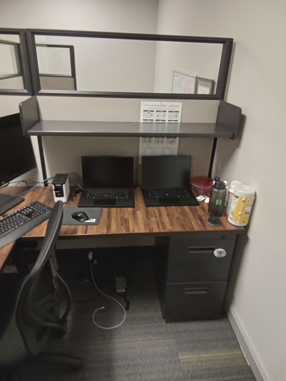 Custom shelf installation progress