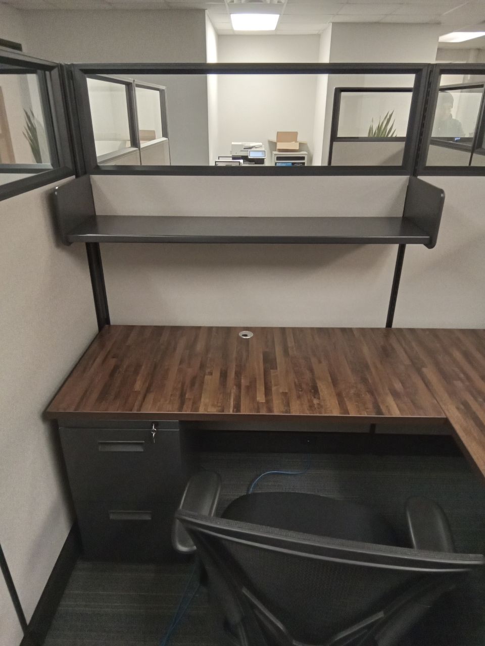 Custom shelf installation progress