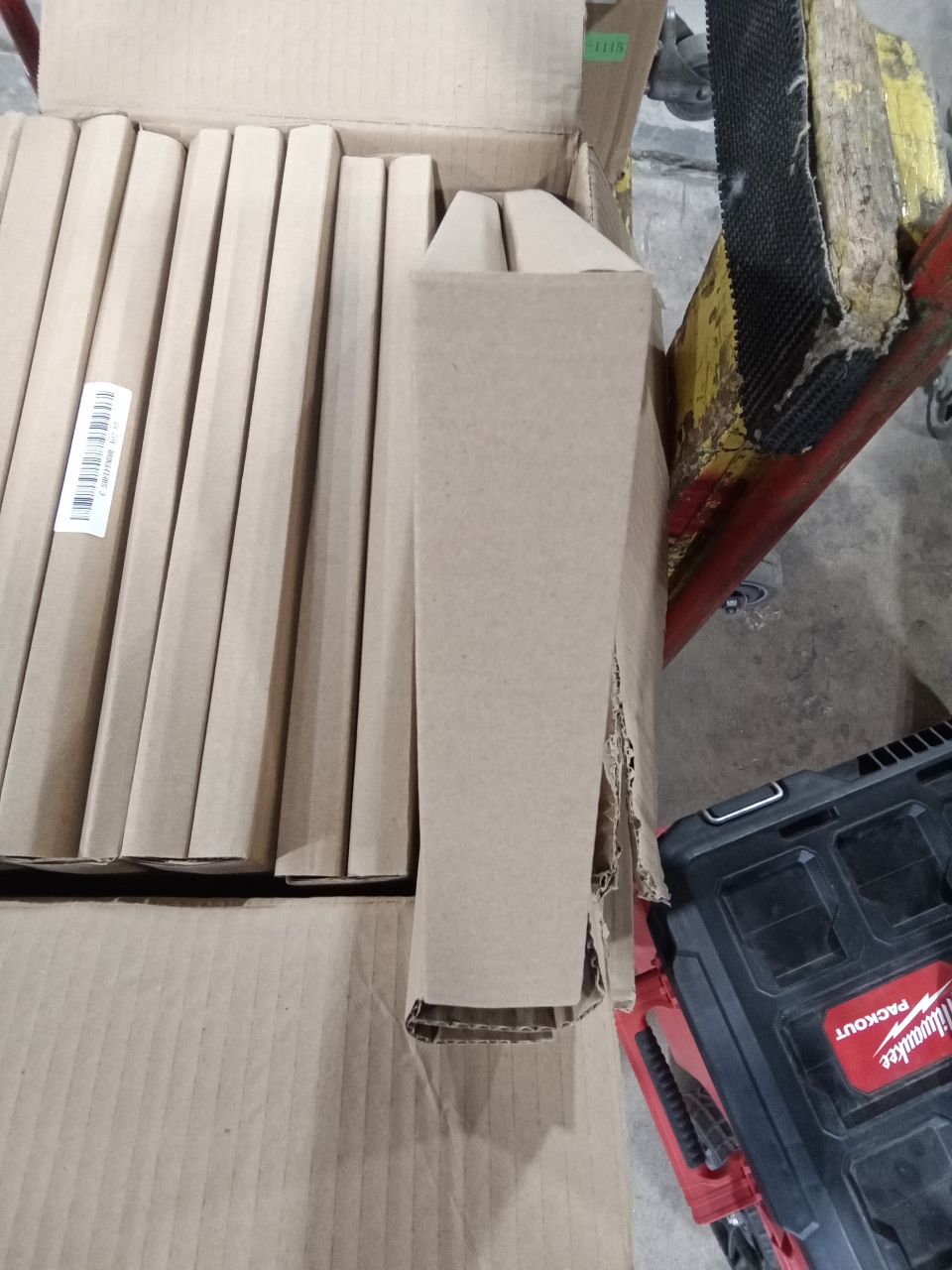 Custom shelf installation progress