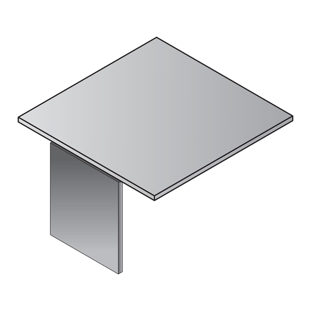 Ultra Gray Oak Conference Table Extension