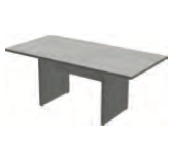 Ultra Gray Oak 6' Rectangle Table