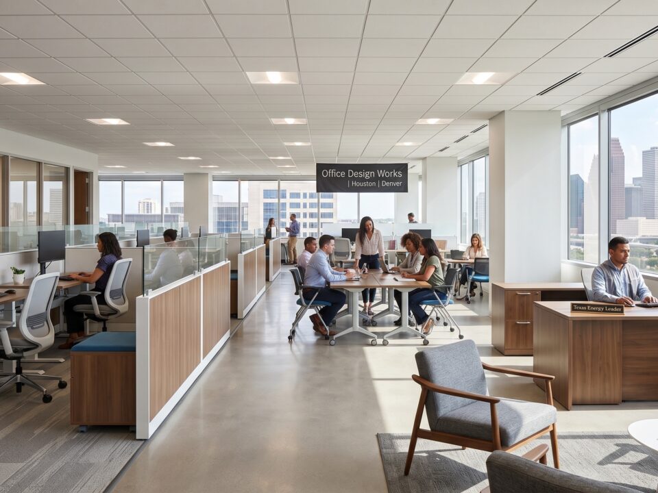 Modern office furniture example solutions provided by Office Design Works - Kenetic Office