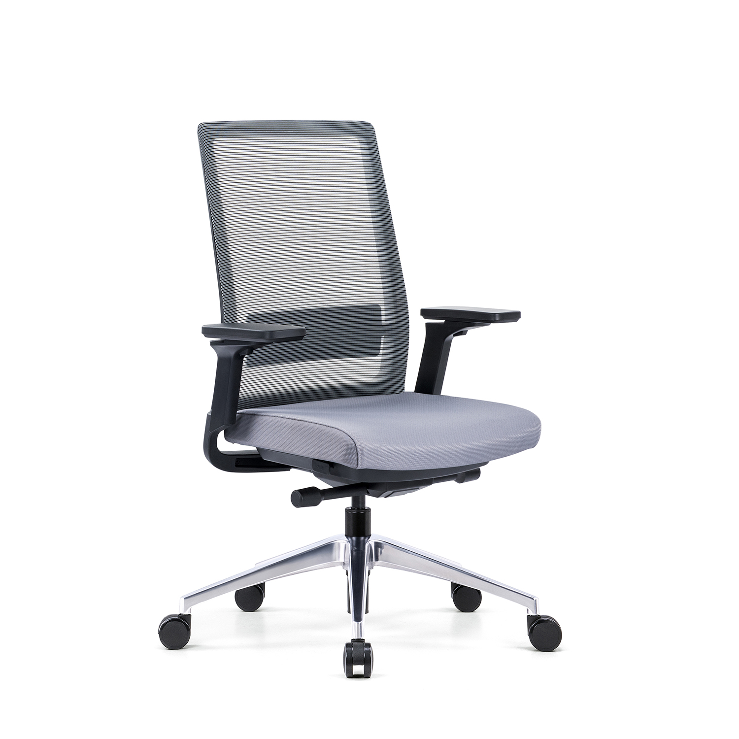 i5 Gravity Task Chair – Black mesh, grey seat