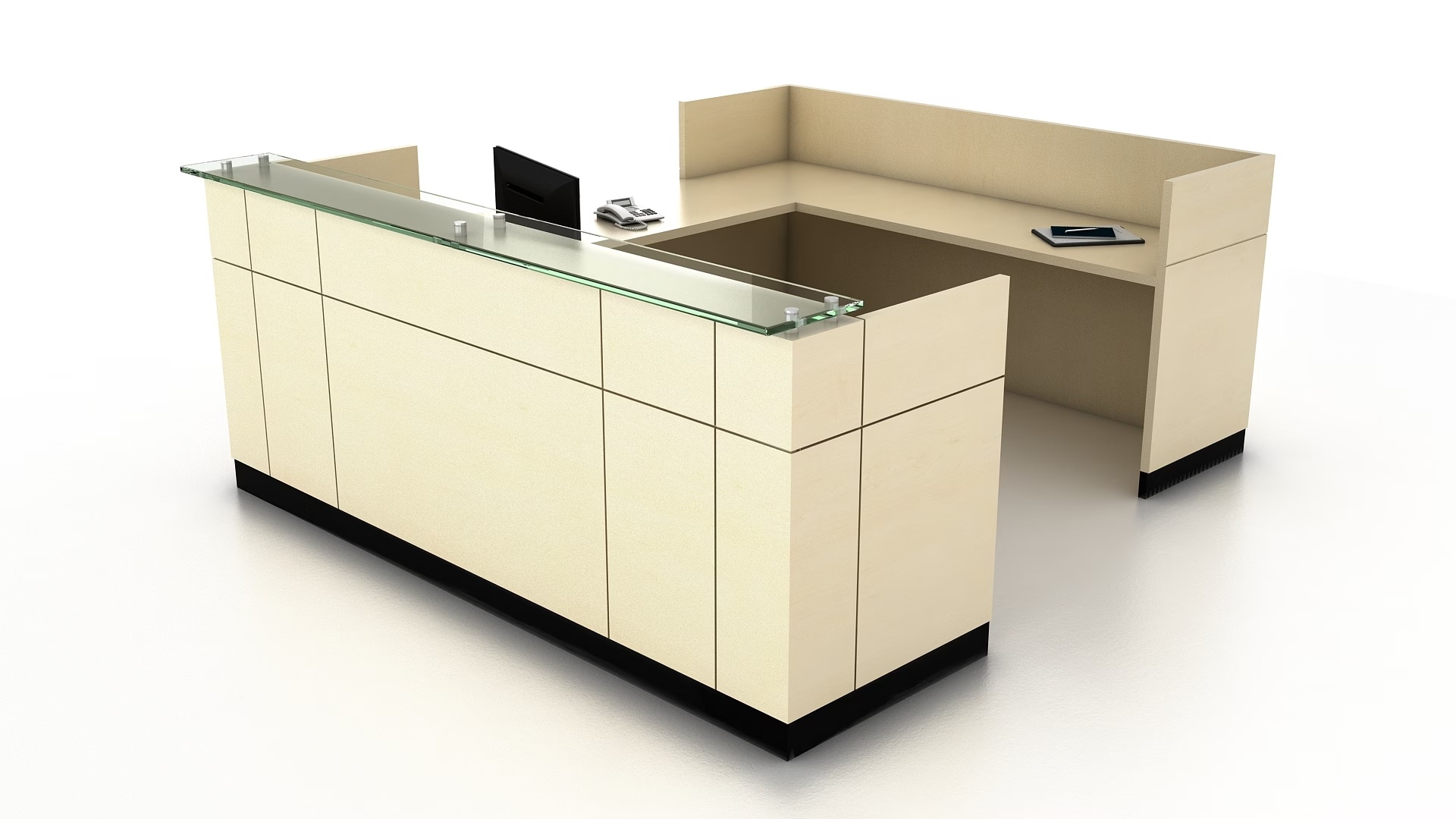 Friant Willow Reception Desk - straight front